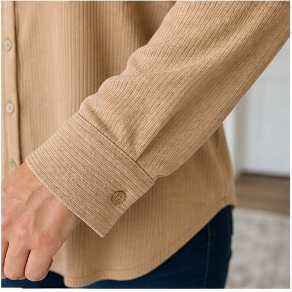 Camel Ruffle Blouse - Picture 5 of 6